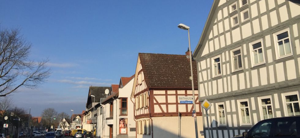 die Hauptstraße von Trebur